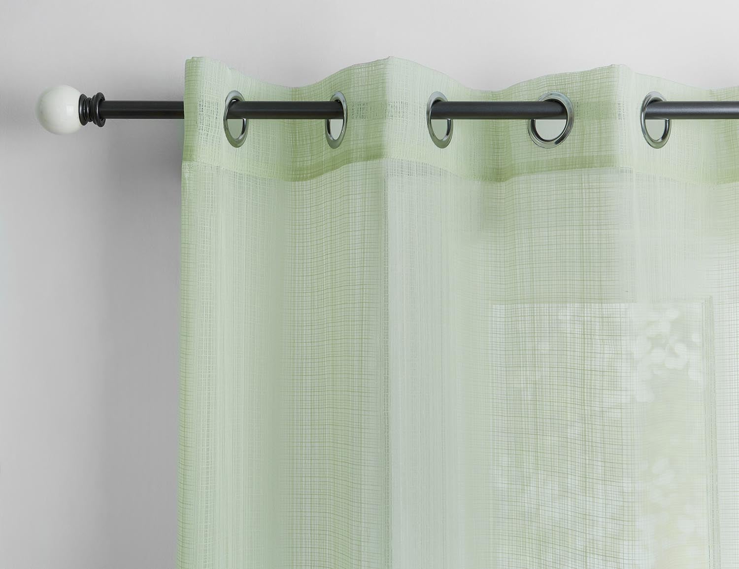 FEDORA - set of 2 sheer curtain panels - Seafoam Green