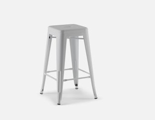 HUDSON - tabouret de comptoir en fer 67 cm - Blanc