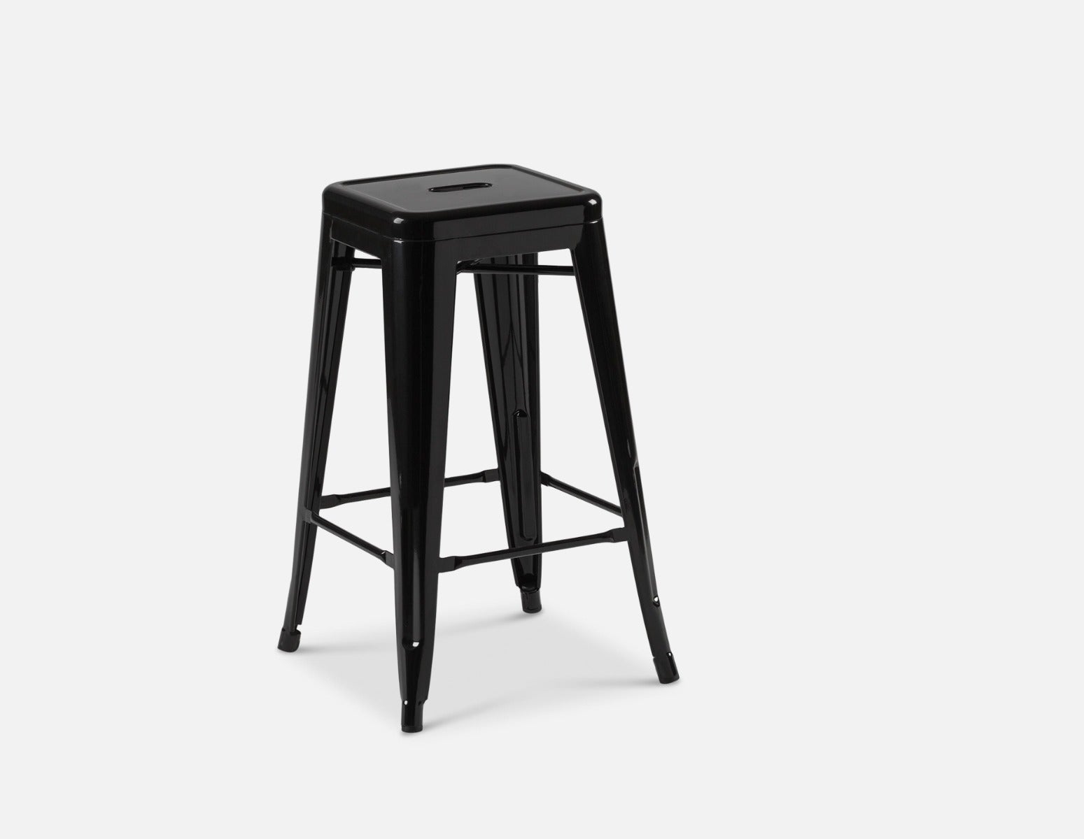 HUDSON - iron counter stool 67 cm - Black