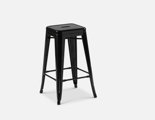HUDSON - tabouret de comptoir en fer 67 cm - Noir