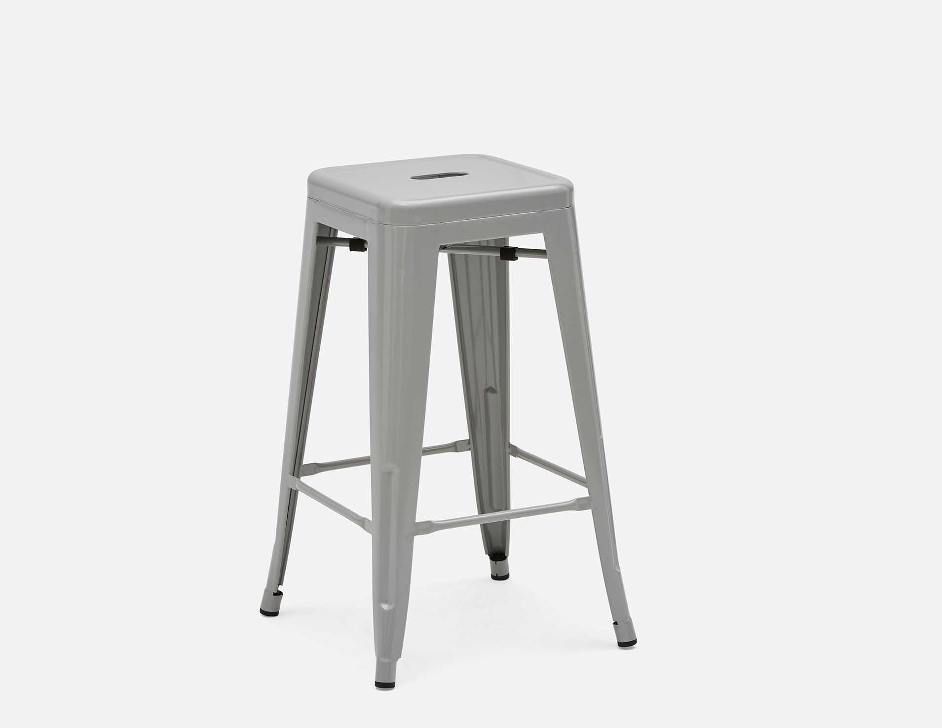 HUDSON - iron counter stool 67 cm - Grey