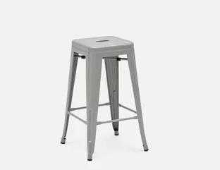 HUDSON - iron counter stool 67 cm - Grey