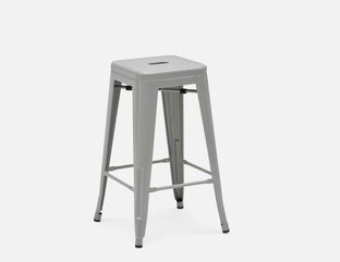 HUDSON - tabouret de comptoir en fer 67 cm - Gris