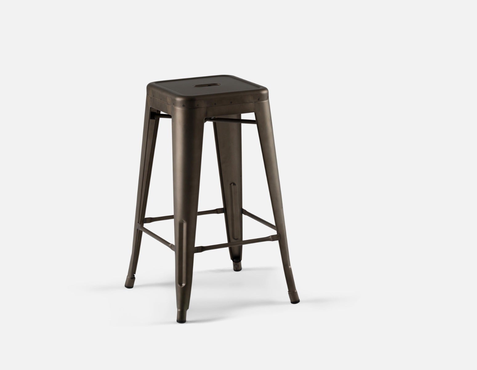 HUDSON - iron counter stool 67 cm - Graphite