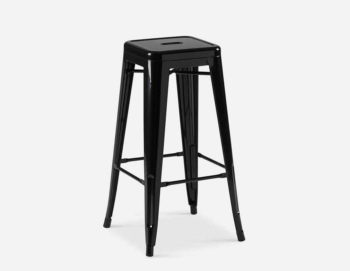 HUDSON - tabouret de bar en fer 76 cm - Noir