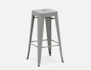 HUDSON - tabouret de bar en fer 76 cm - Gris