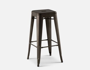 HUDSON - tabouret de bar en fer 76 cm - Graphite