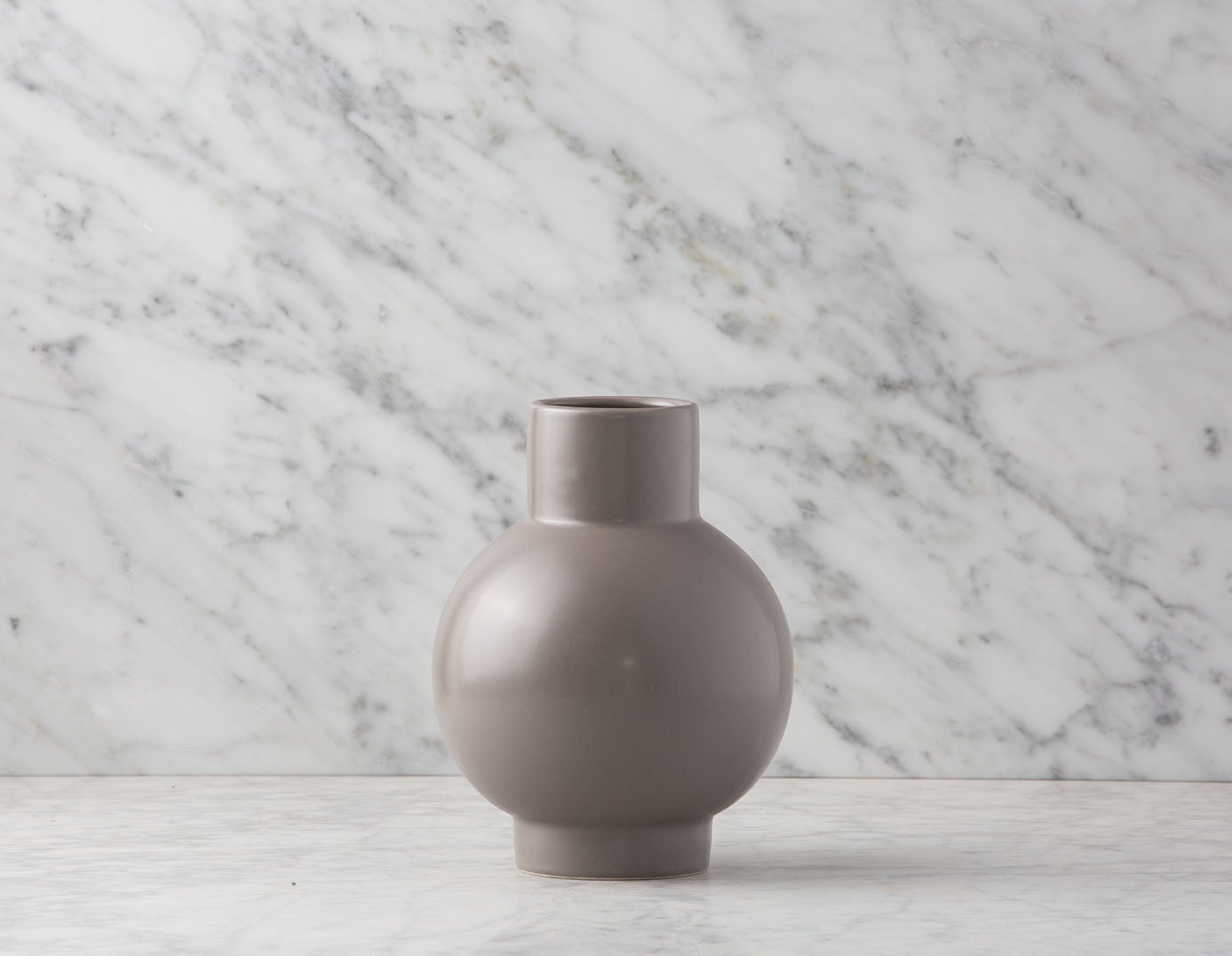 VAZA - ceramic vase 22 cm - Grey