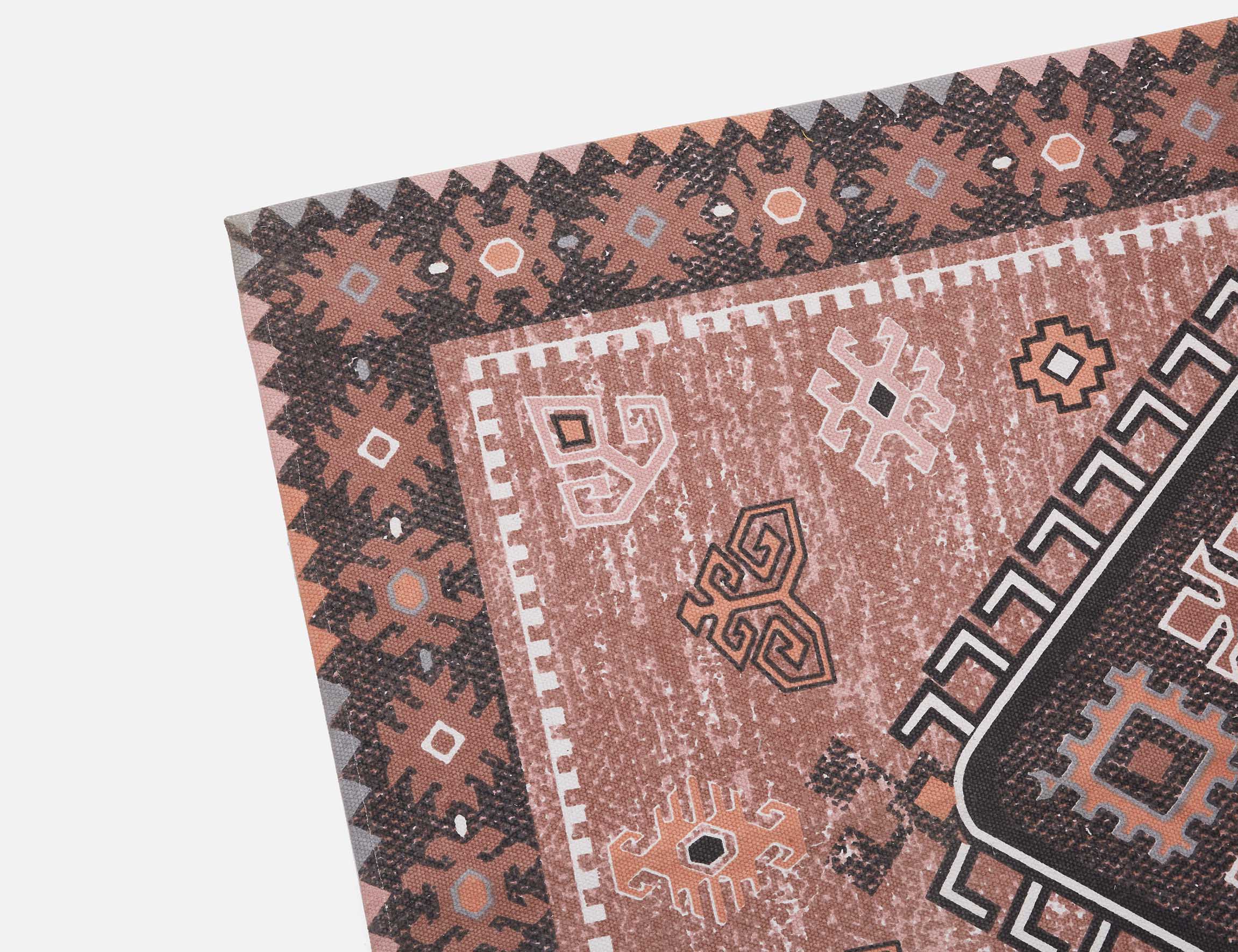 ZIBBA - woven cotton rug 122 cm x 183 cm - Pink