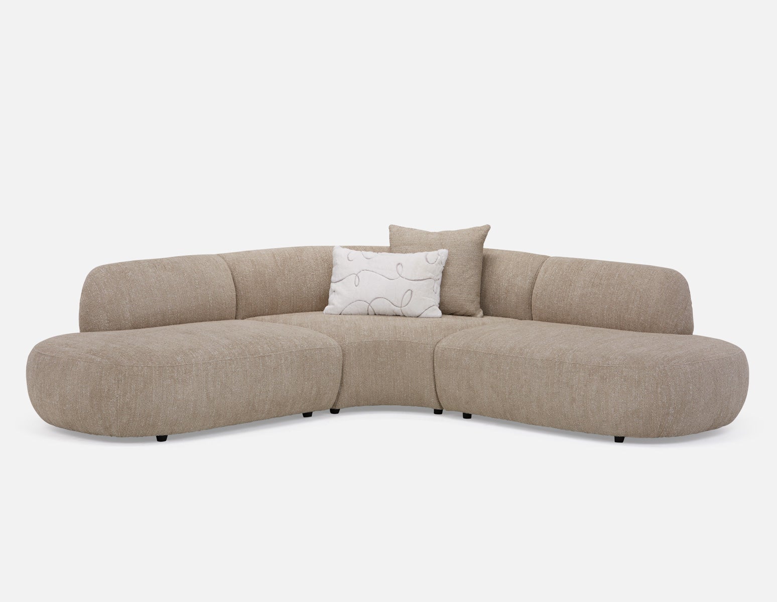 ELEONOR - canapé d'angle moderne et contemporain - Taupe