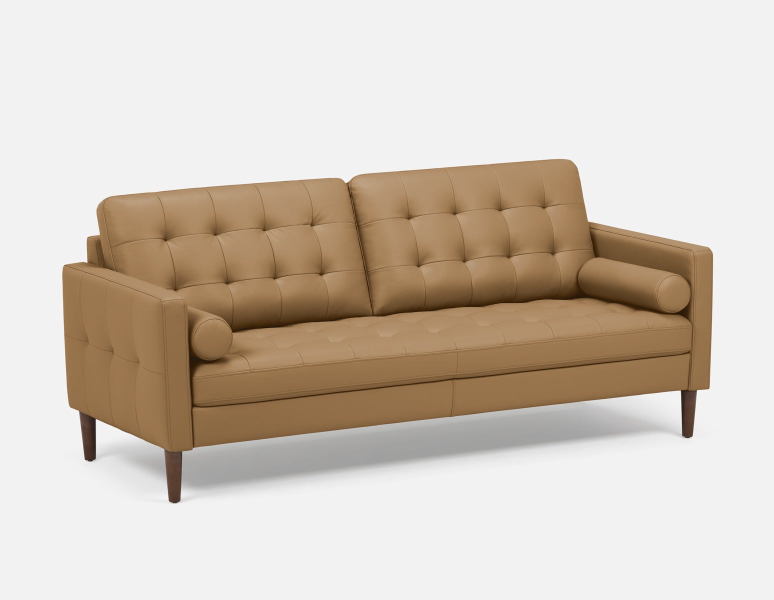 REVE - mid-century modern 3-seater sofa - Caramel