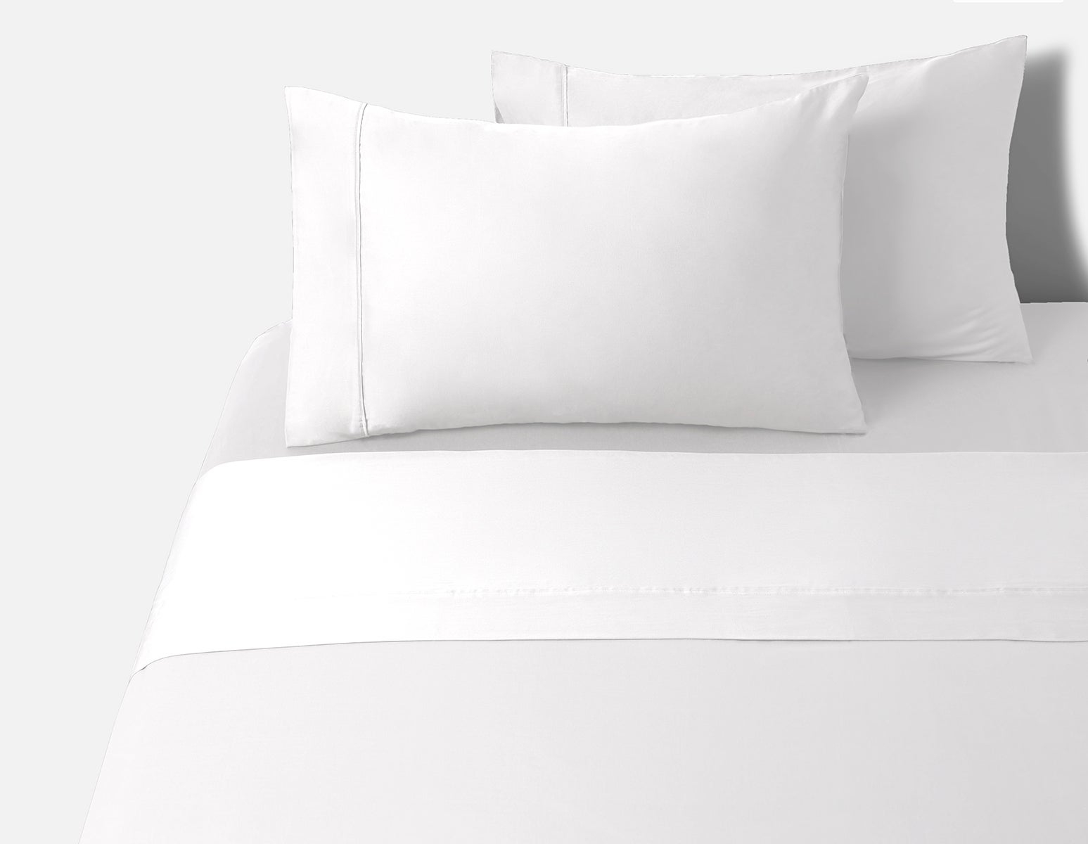 PERLA - ensemble draps 4 pièces, grand lit - Blanc