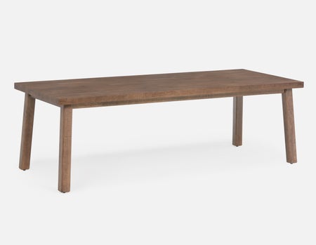 THESSALIA - distressed solid mango wood large dining table 240 cm - Brown