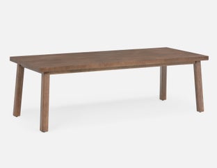THESSALIA - distressed solid mango wood large dining table 240 cm - Brown