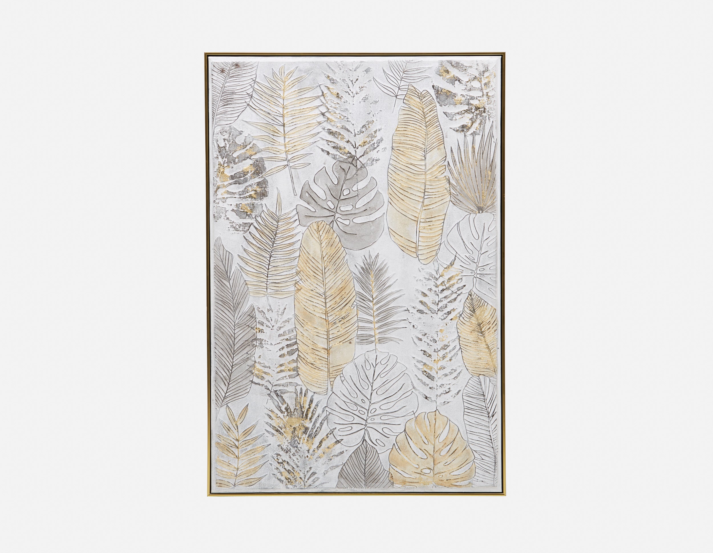 FEUILLES II - framed hand embellished giclée 80x120cm - Multi