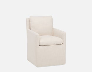 OSTIA - dining chair on casters - Beige