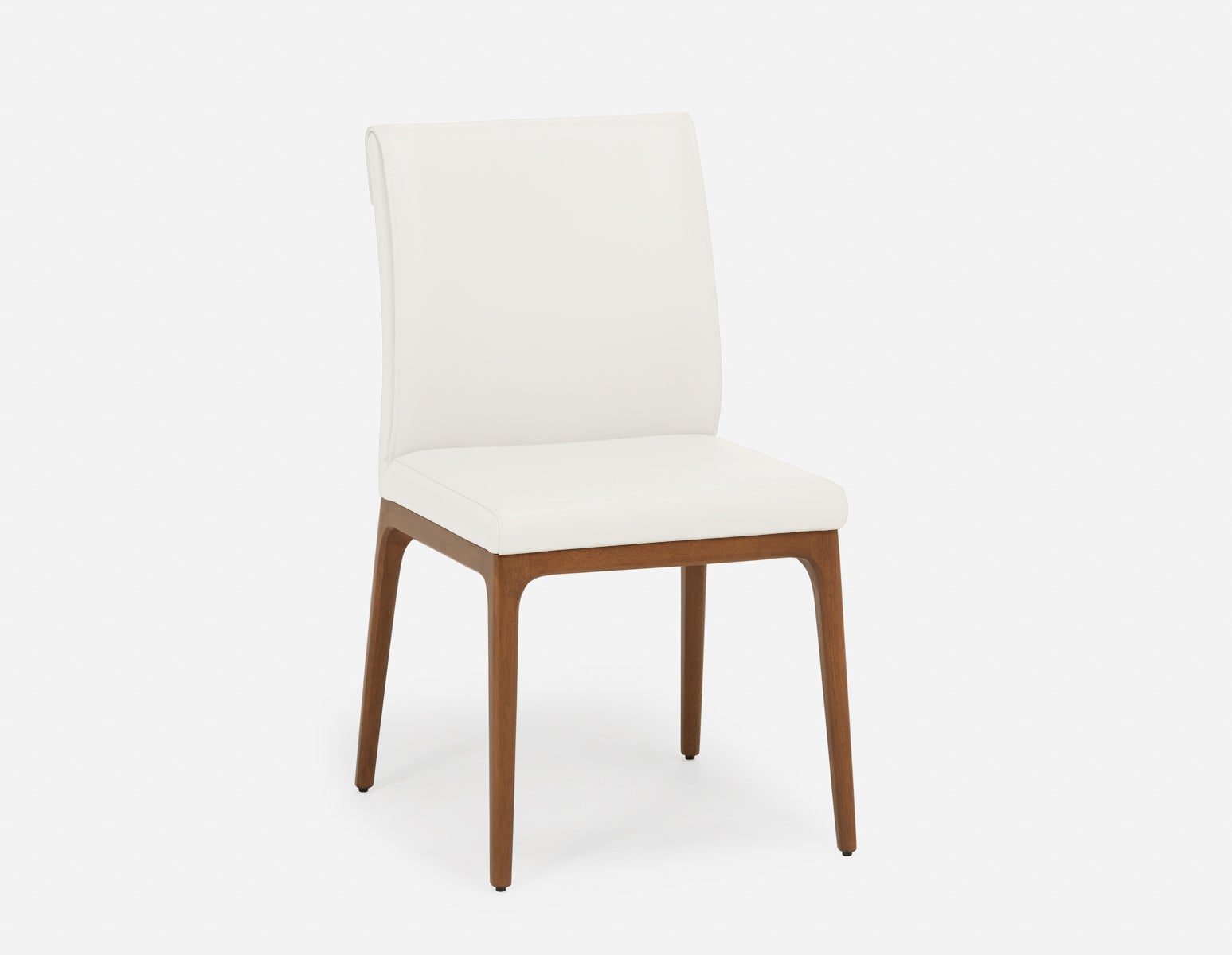 EVA - 100% leather modern dining chair - White