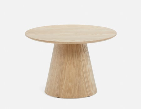 SORENO - minimalist contemporary round end table 60 cm - Natural