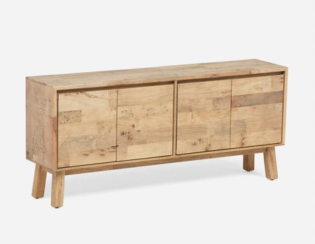 THESSALIA - distressed solid mango wood sideboard - Natural