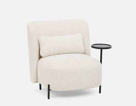 STIOLO - fauteuil d'appoint avec porte-boisson interchangeable - Beige