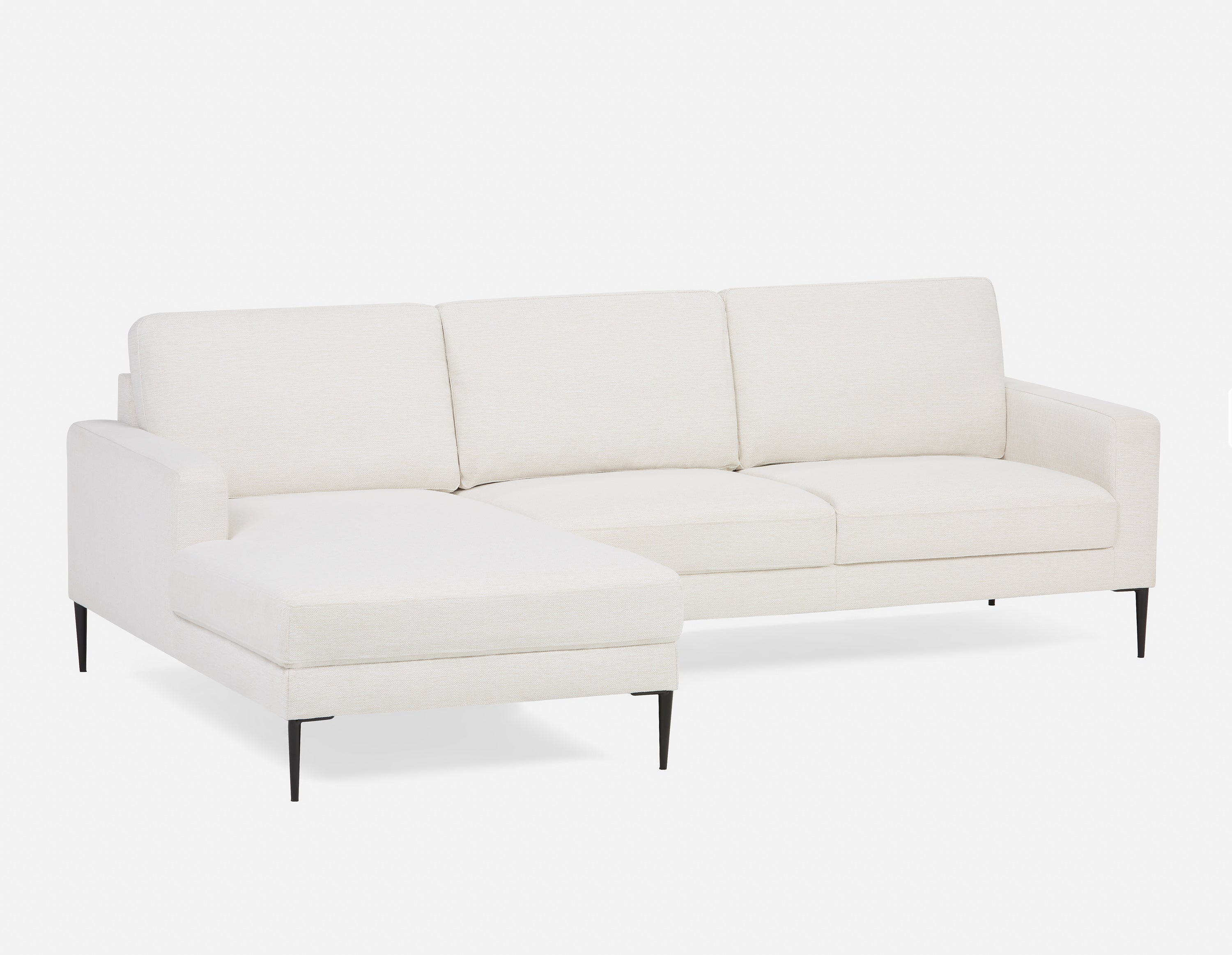 TERESA - contemporary left-facing sectional sofa - Cream