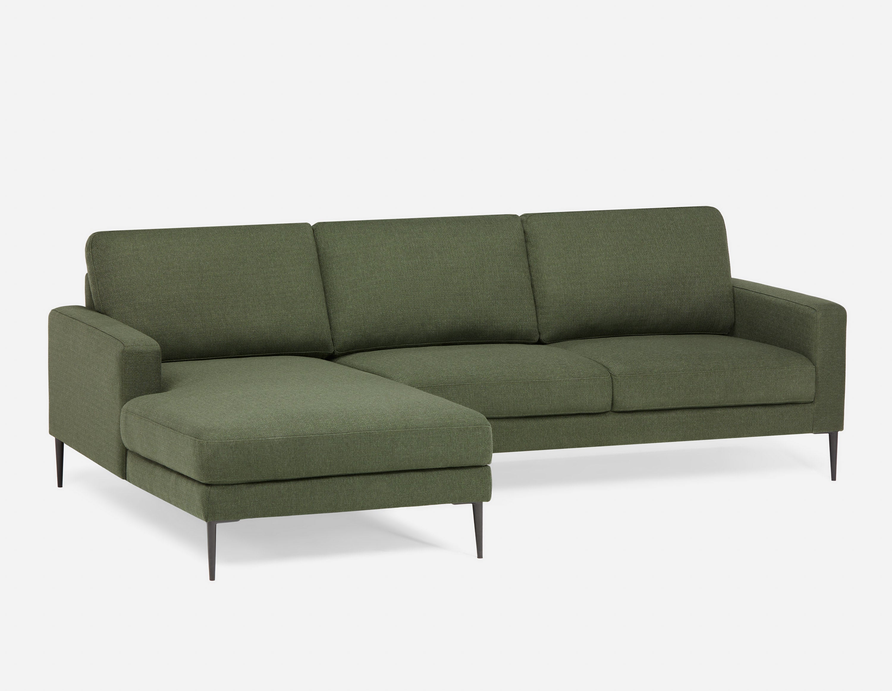 TERESA - contemporary left-facing sectional sofa - Green