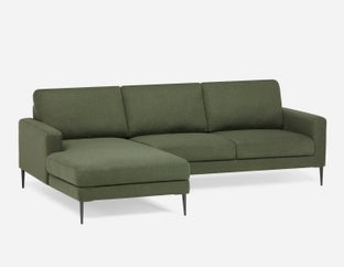 TERESA - contemporary left-facing sectional sofa - Green