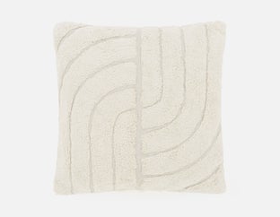 PURI - cotton tufted cushion 24" x 24" - Natural