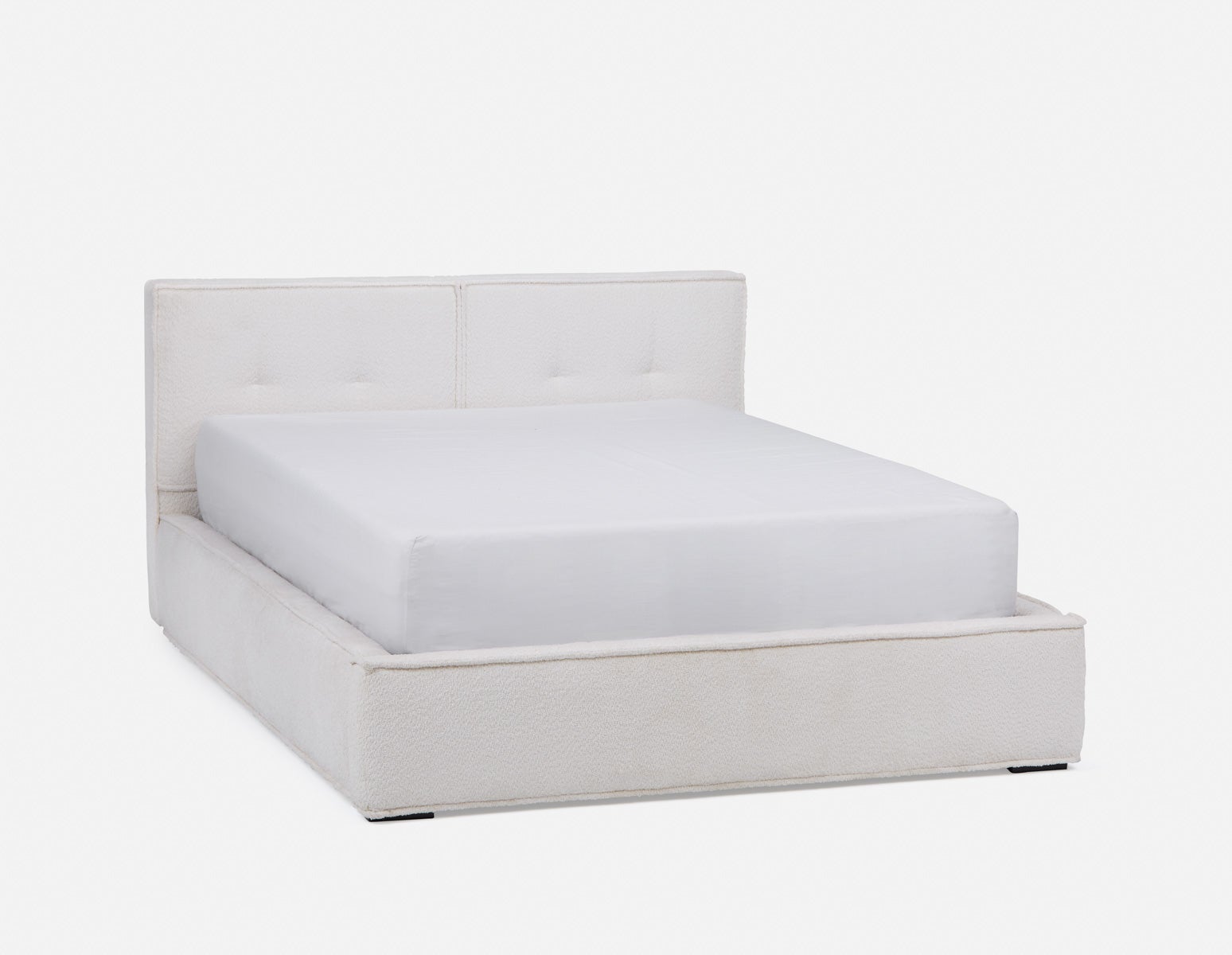 TONYA - grand lit avec rangement - Blanc