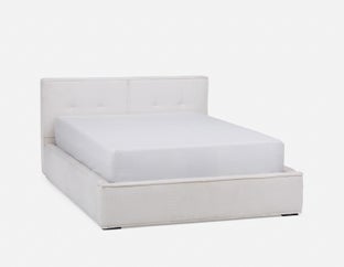 TONYA - grand lit avec rangement - Blanc