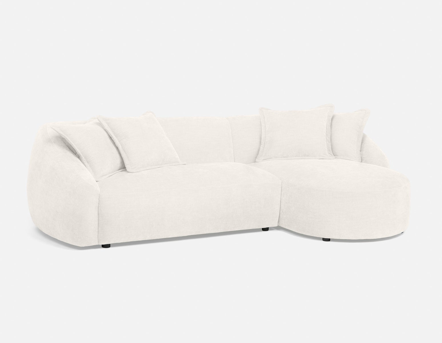 DOYER - modern right-facing sectional sofa - Beige