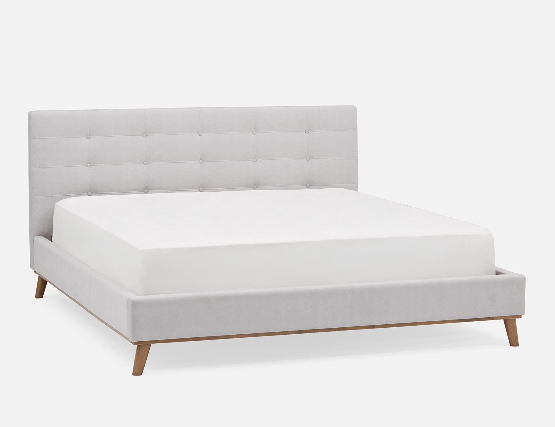 CARME mid-century modern tufted upholstered king size bed undefined