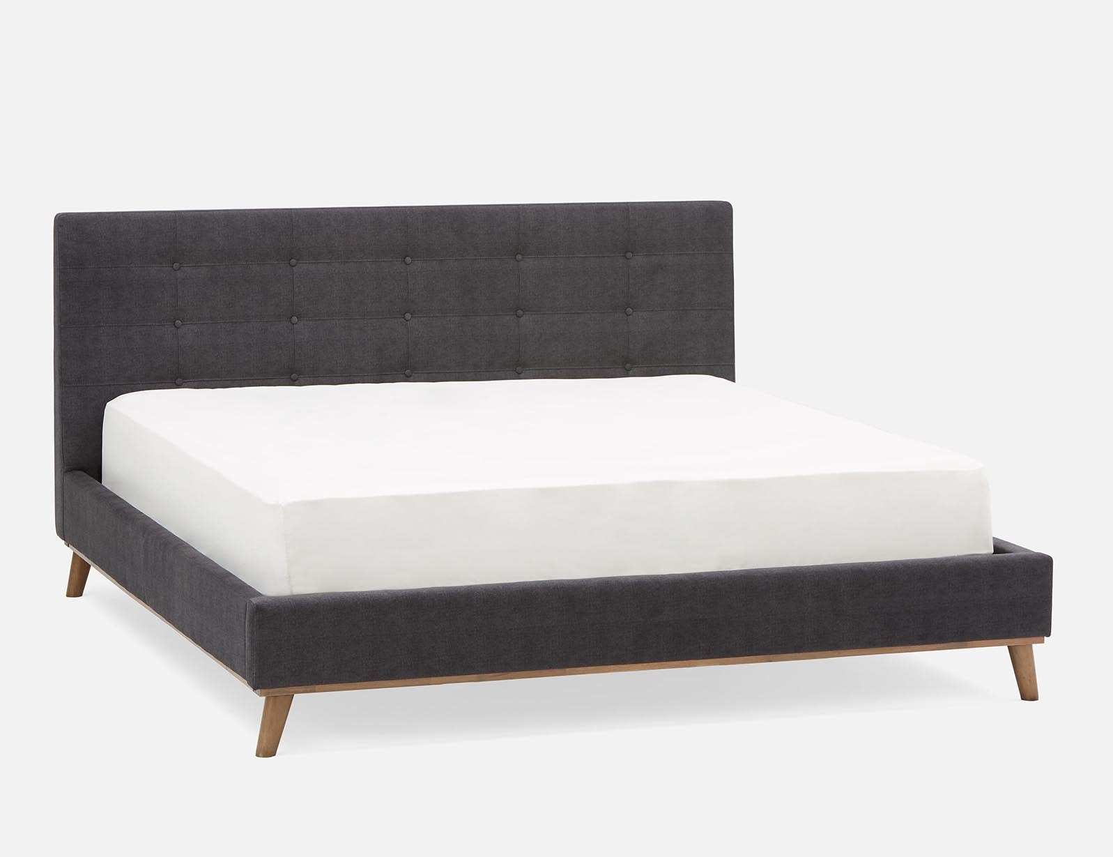 CARME mid-century modern tufted upholstered king size bed undefined
