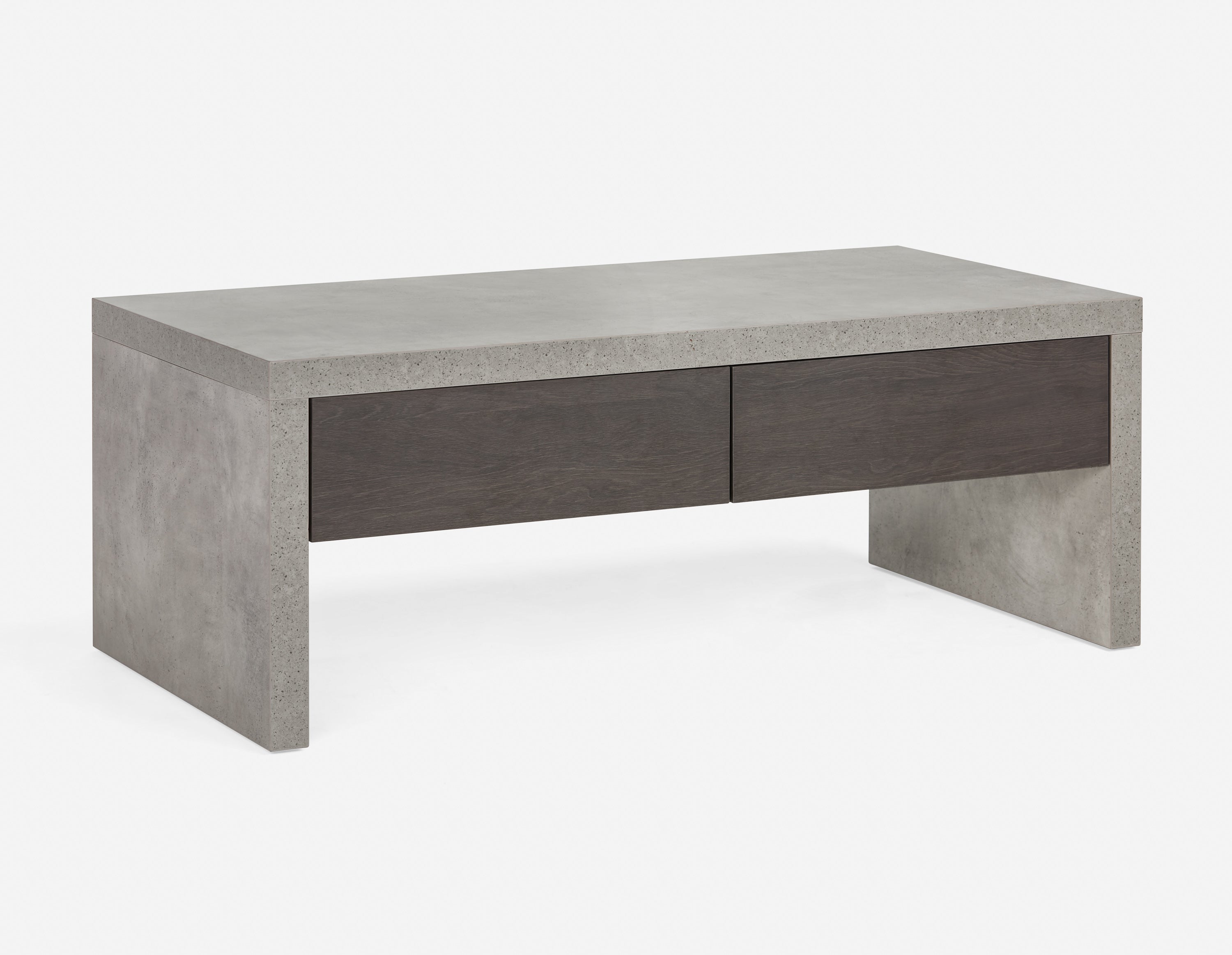 LIAM - industrial chic coffee table 116 cm - Dark Walnut