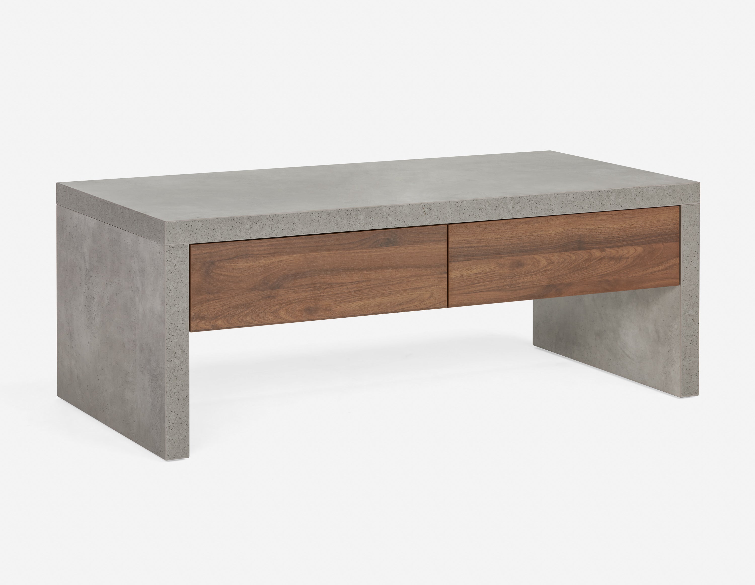 LIAM - industrial chic coffee table 116 cm - Walnut