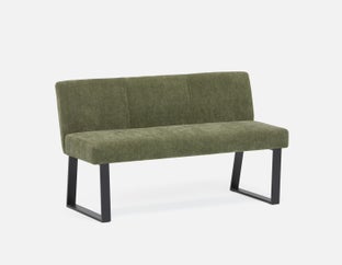 JASON - industrial-modern dining bench with backrest - Green