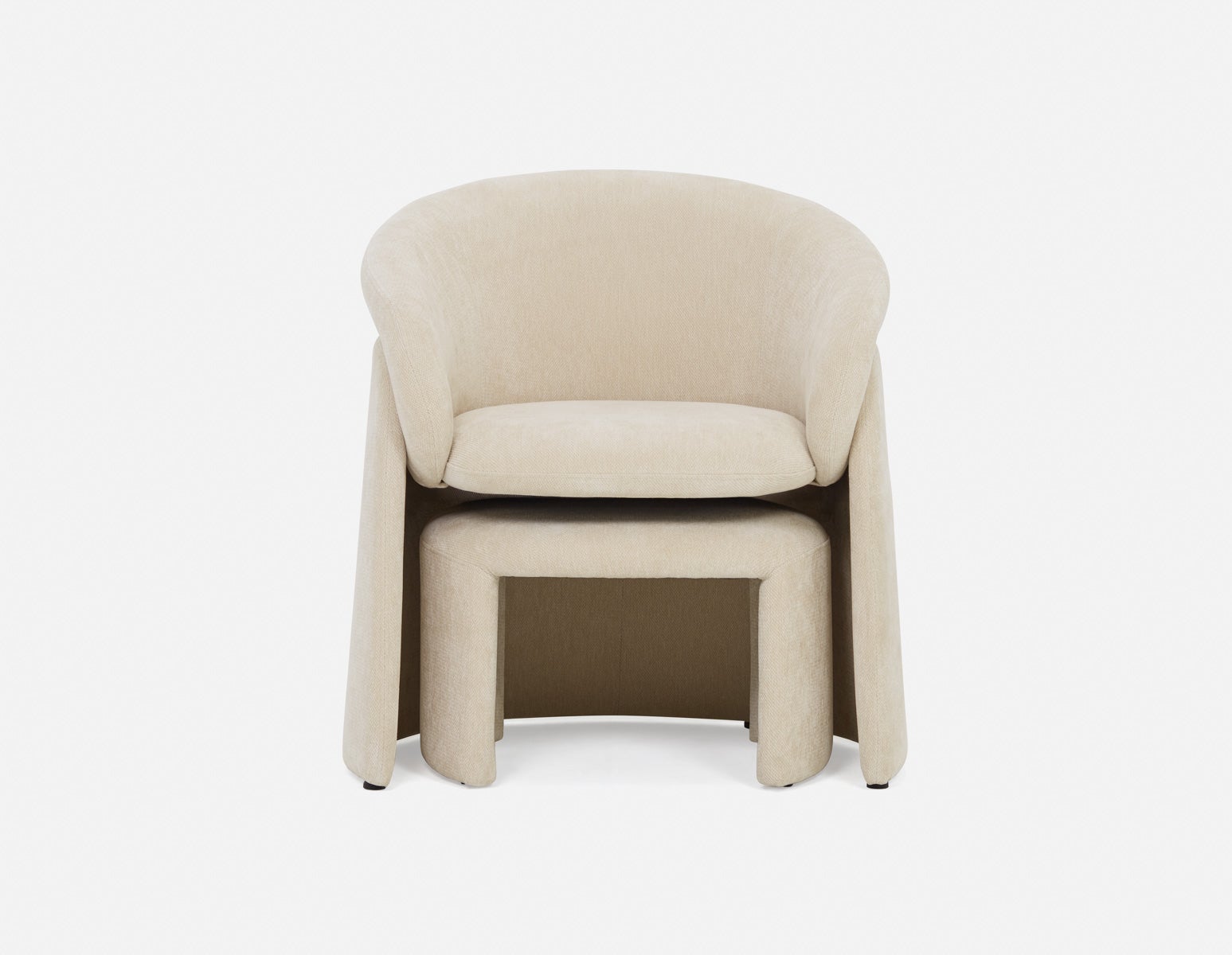 HANCHA modern accent chair with ottoman undefined