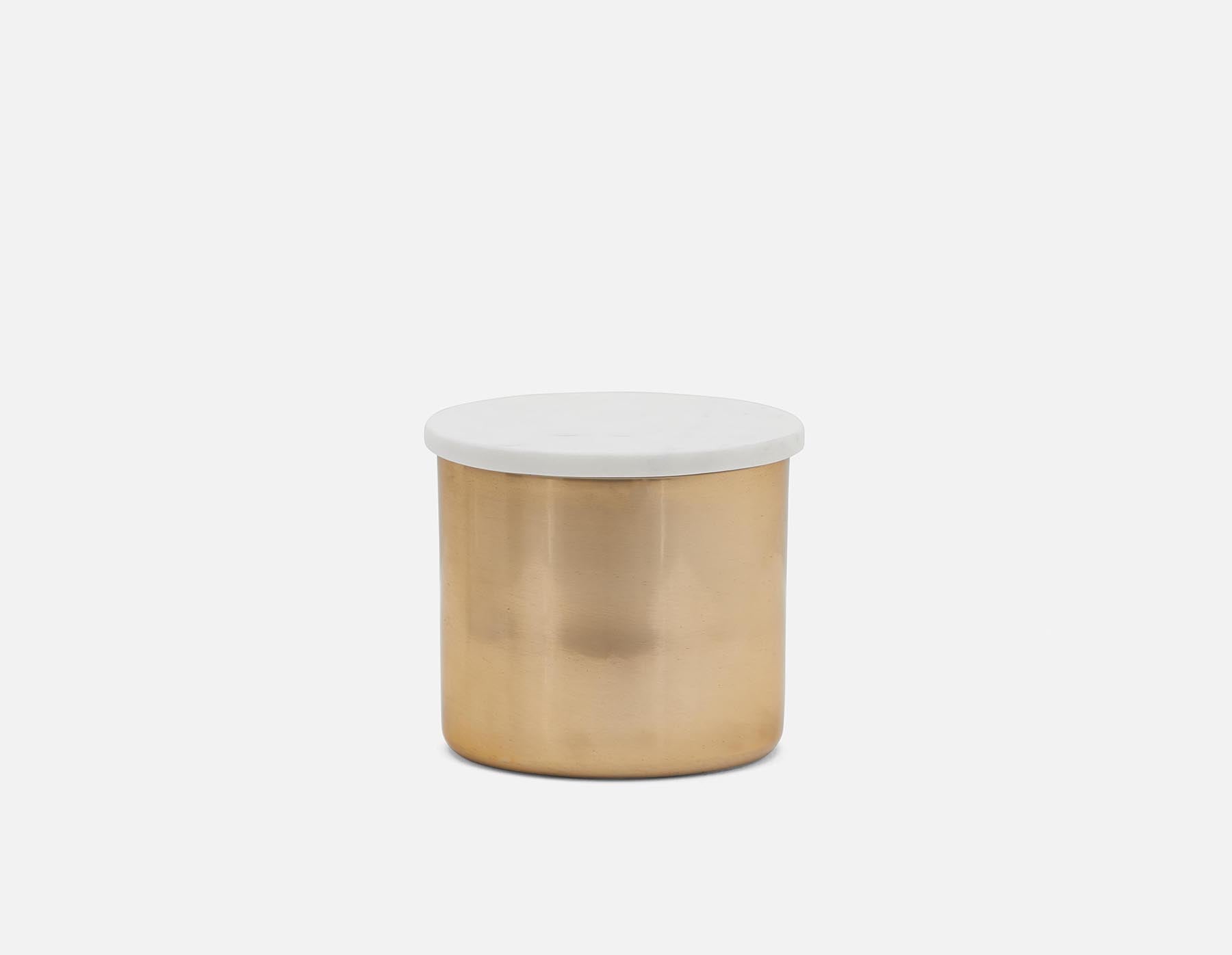 KEON aluminum jar with marble lid 13 cm undefined