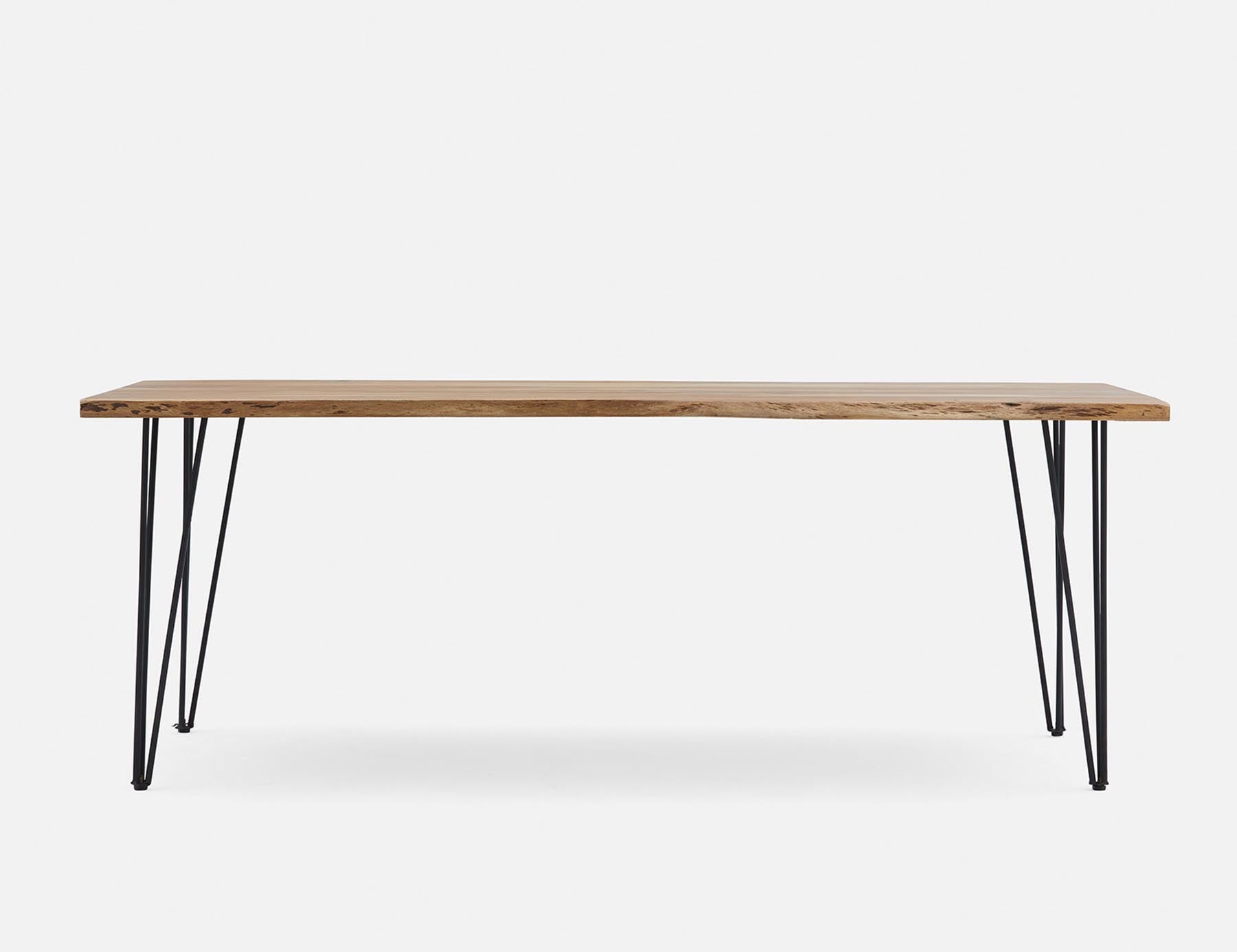 RENO solid acacia large wood dining table 210 cm undefined