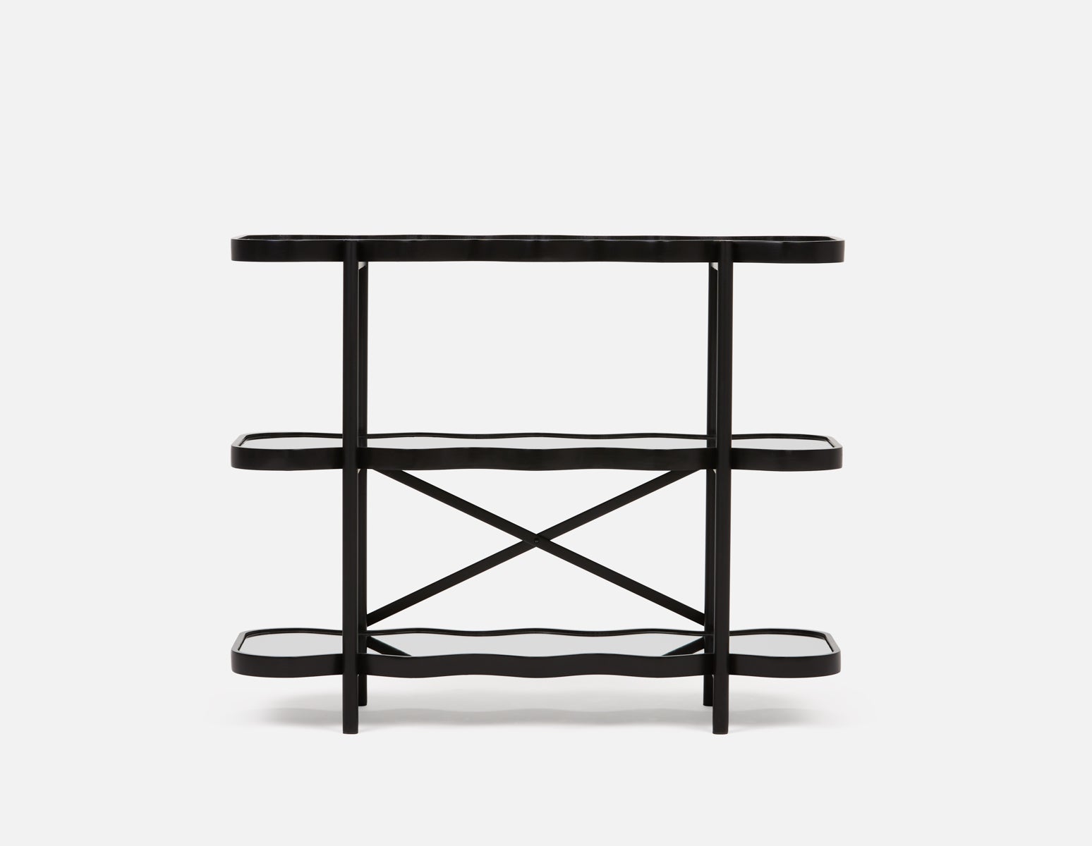 KAYRA 3-tier mirrored Shelves 100 cm undefined