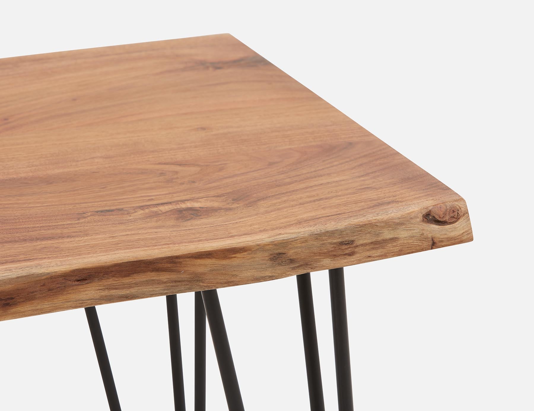 RENO solid acacia wood end table 60 cm undefined