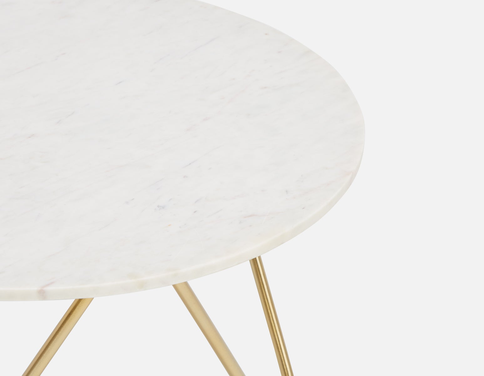 AKOT round marble coffee table 75 cm with gold-colored metal legs undefined