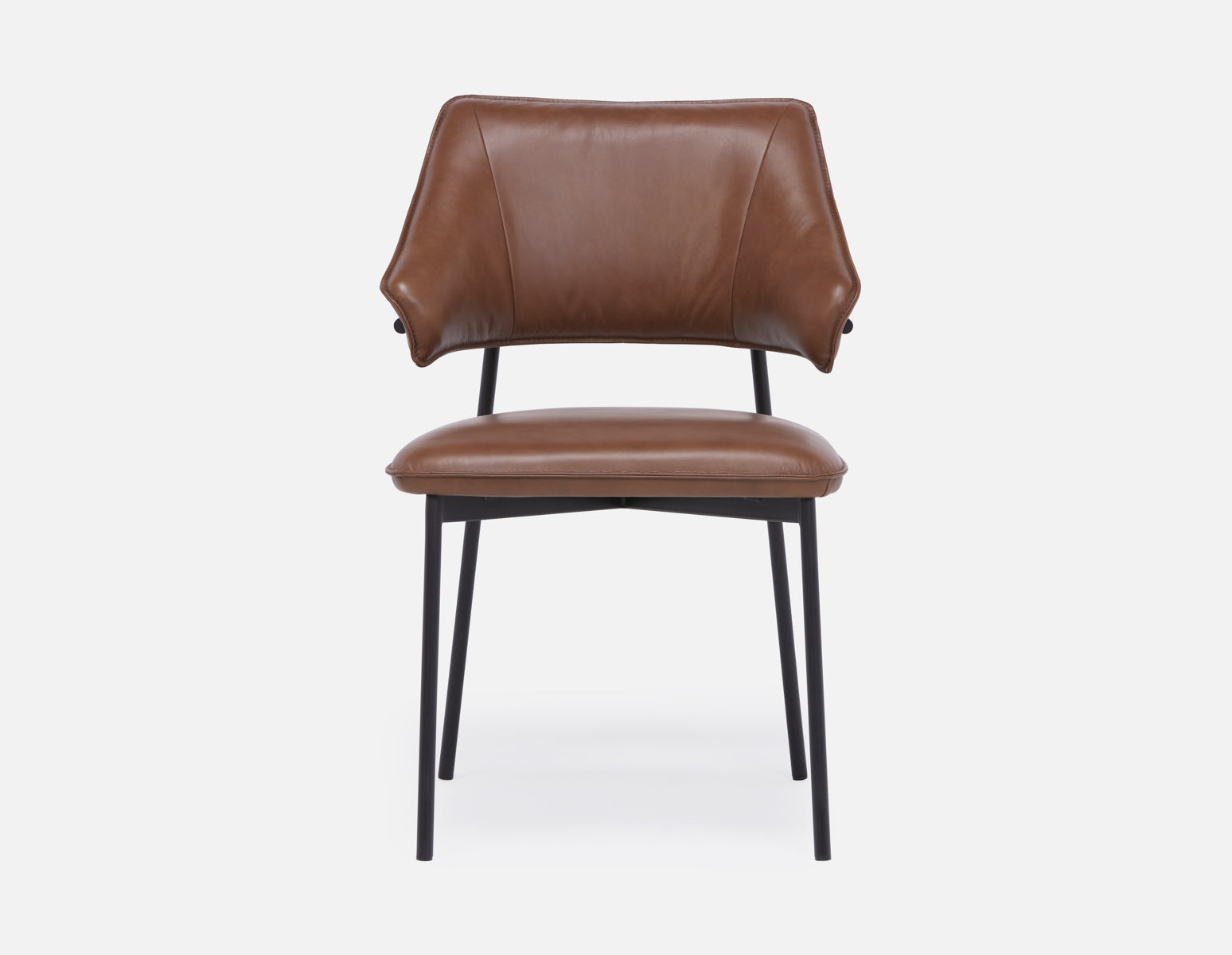 PALMA 100% leather mid-century modern dining chair undefined