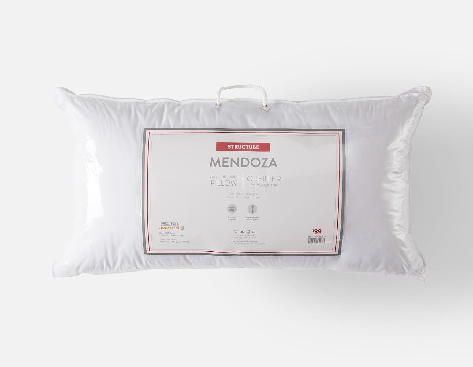 MENDOZA adjustable pillow 92 cm x 50 cm undefined