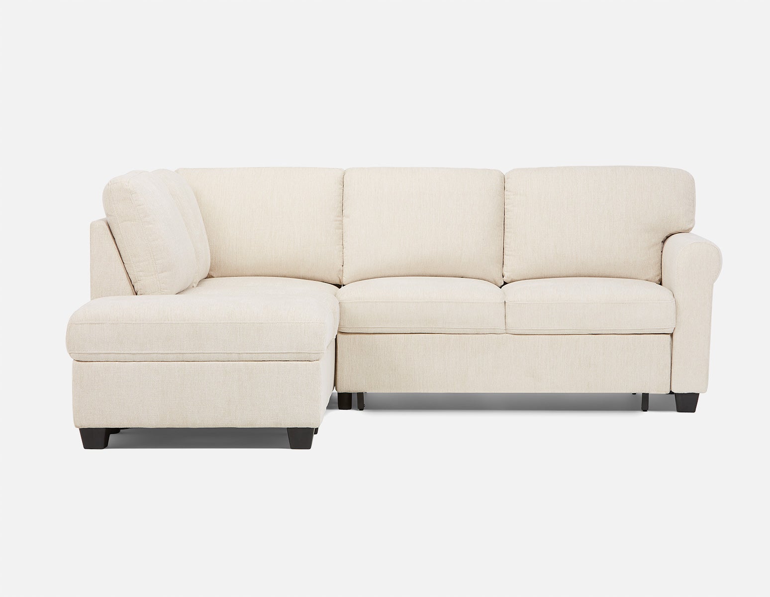DELPHINE traditional left-facing sectional sofa-bed with storage undefined
