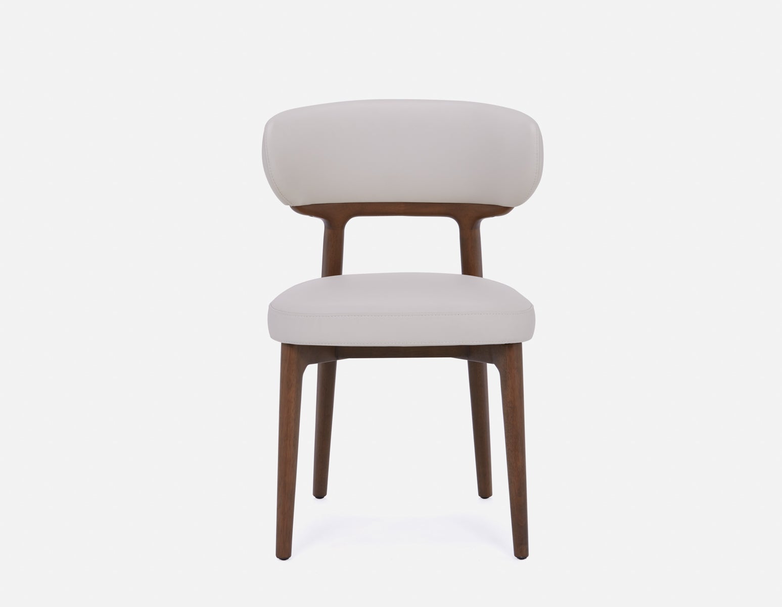 SEVILLE 100% leather mid-century dining chair undefined
