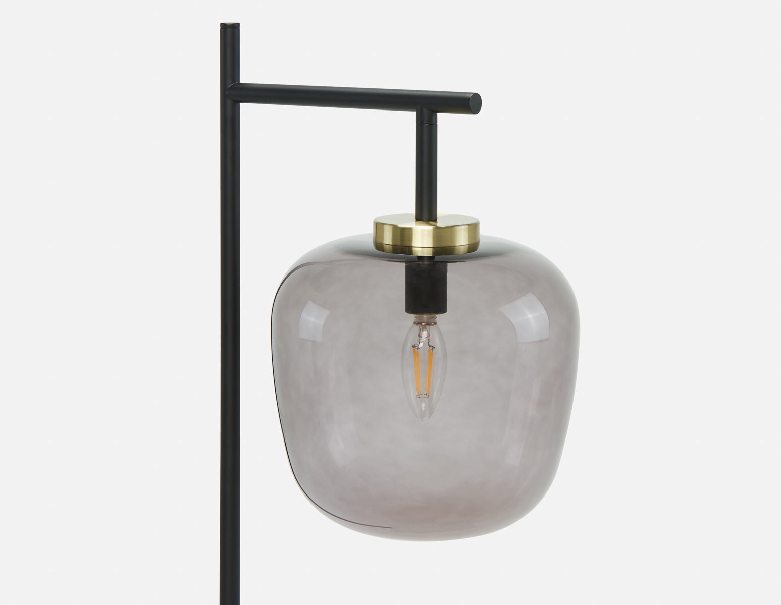 ILLUMI lampe sur pied moderne en verre sculpturale sur tige (61") undefined