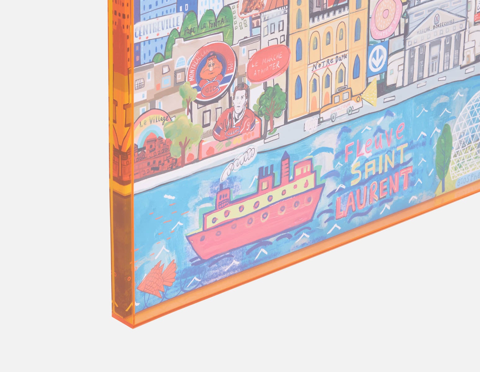 CITY YUL acrylic shadow box art 85 x 110 cm undefined