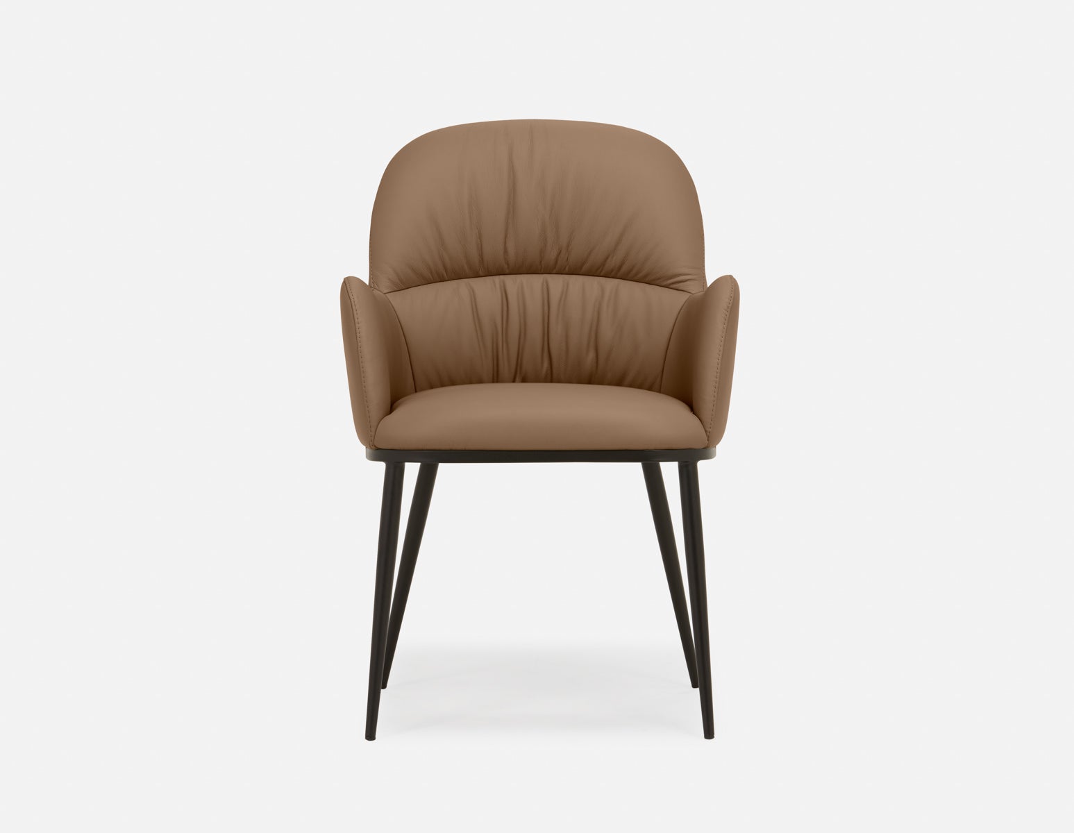 VERONICA 100% leather contemporary dining chair undefined
