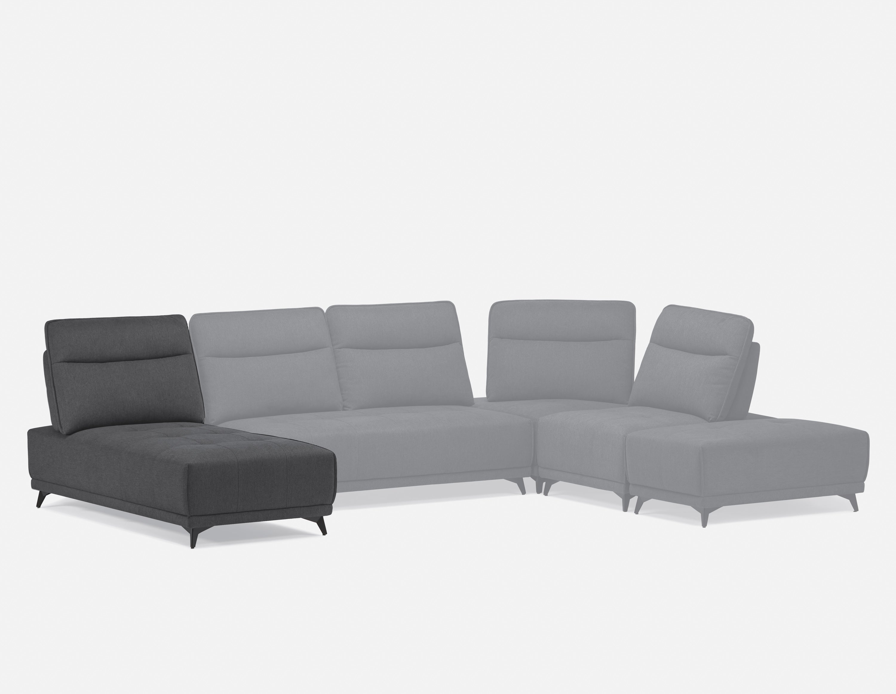 SIMON modern contemporary lounger with adjustable backrest undefined